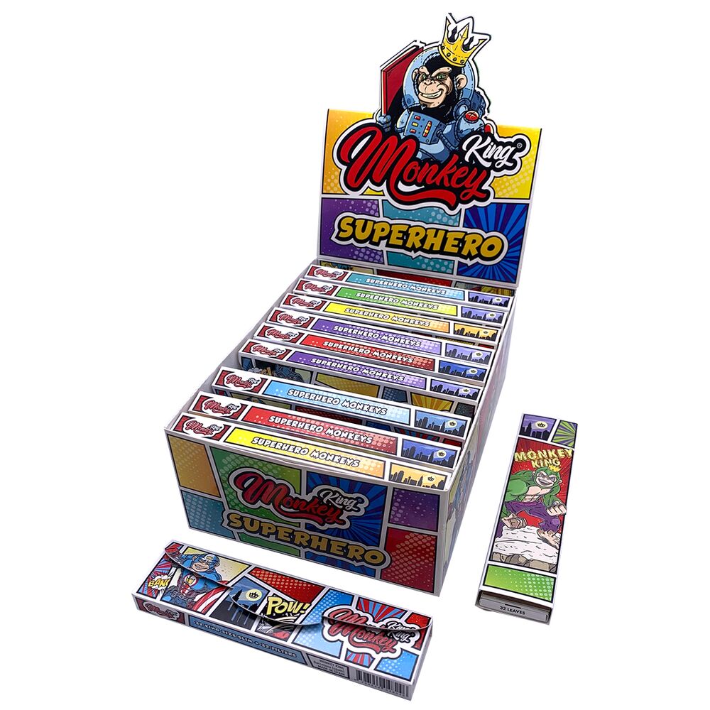 Super Hero Glow in the Dark + Tips King size Unbleached Monkey King