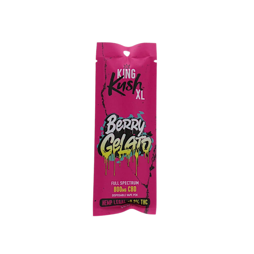 King Kush XL Sativa – Berry Gelato 800mg CBD Vape (1ml)