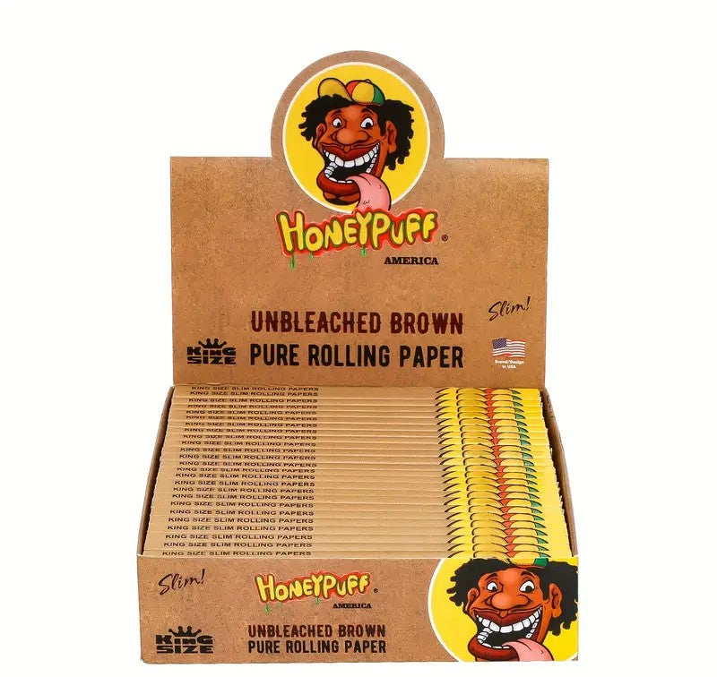 Honeypuff Unbleached Brown King Size – Made in USA