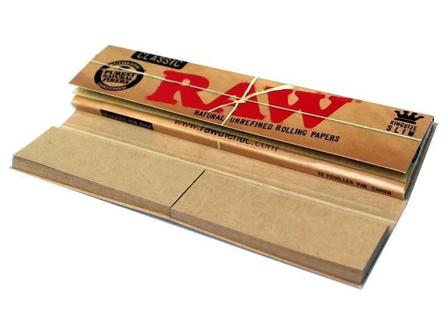 Raw King Size Slim Αυθεντικά Αλεύκαντο με Τζιβάνα